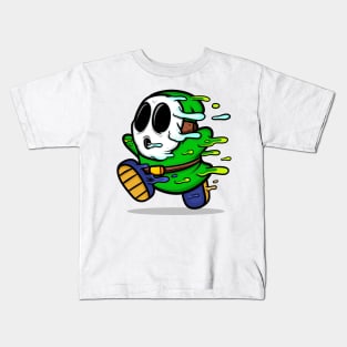 mask green dwarfs run Kids T-Shirt